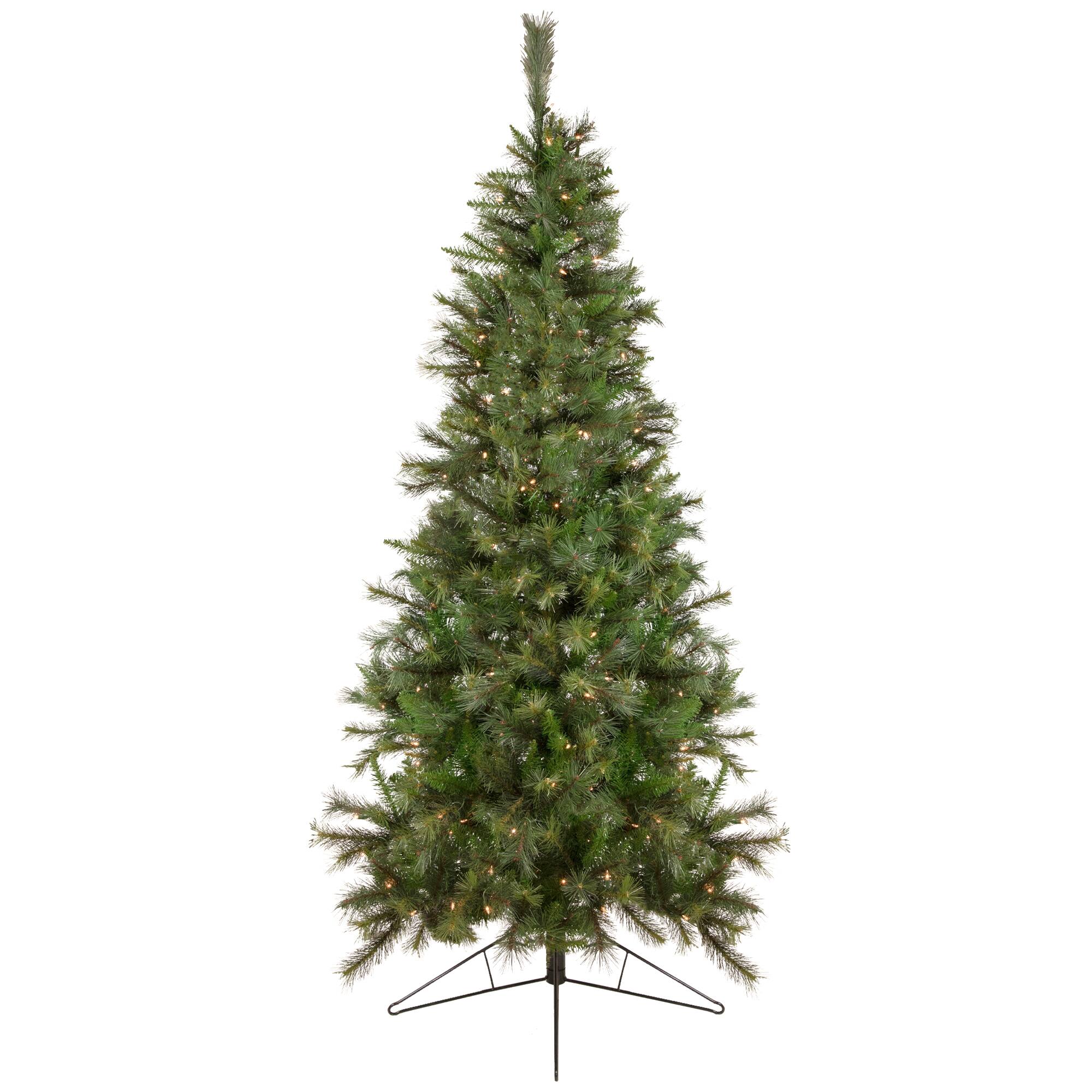 6.5ft. Pre-Lit Medium Canyon Pine Artificial Christmas Wall Tree, Clear Lights